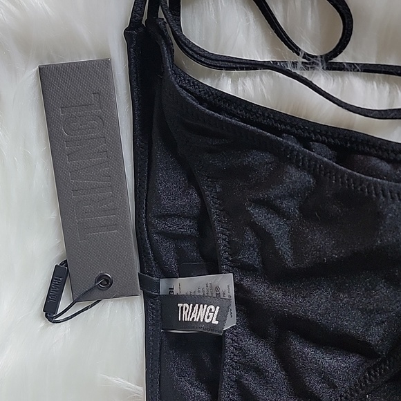 Black string bathing suits bottom - Picture 2 of 4